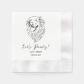 Serviette En Papier Pawty Custom Pet Cocktail Mariage de serviettes (Devant)