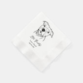 Serviette En Papier Pawty Custom Pet Cocktail Mariage de serviettes (Coin)