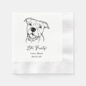 Serviette En Papier Pawty Custom Pet Cocktail Mariage de serviettes (Devant)