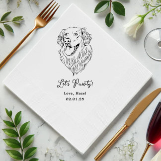 Serviette En Papier Pawty Custom Pet Cocktail Mariage de serviettes