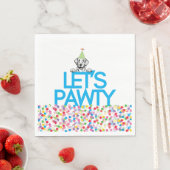 Serviette En Papier "PAWTY" Labrador Party Luncheon Napkins (En situation)