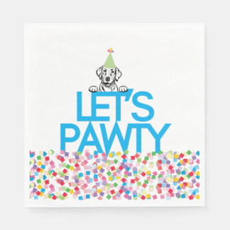 Serviette En Papier "PAWTY" Labrador Party Luncheon Napkins