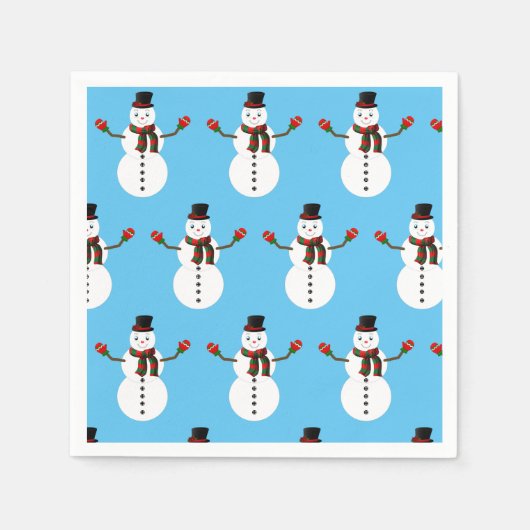 Serviette En Papier pax the snowman  (Devant)