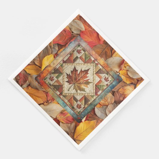 Serviette En Papier Pays Automne Feuilles Papier Napkin (Coin)