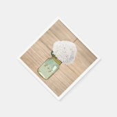 Serviette En Papier Pays Bois Rustique Mason Jar Hydrangea (Coin)