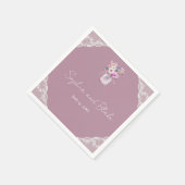 Serviette En Papier Pays dentelle Mason Jar Mariage rose (Coin)