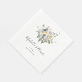 Serviette En Papier Pays Fleurs sauvages Vert Posy Mariage (Coin)