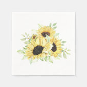Serviette En Papier Pays Floral Eau d'été Tournesol jaune (Devant)