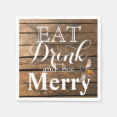 Serviette En Papier Pays grange rustique abeille à miel en bois (Devant)