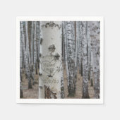 Serviette En Papier Pays personnalisé Noms sculptés rustiques dans le (Devant)