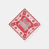 Serviette En Papier Pays Red Bandana Summer Famille Réunion (Coin)