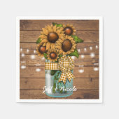 Serviette En Papier Pays Russe Mason Jar avec tournesol (Devant)