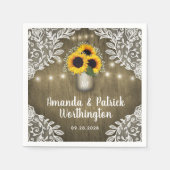 Serviette En Papier Pays Russe Tournesol Mason Jar Mariage serviettes (Devant)