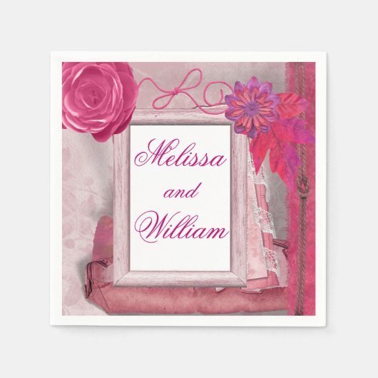 Serviette En Papier Pays Rustique belle violet (Devant)