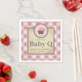 Serviette En Papier Pays rustique En vichy Cupcake Baby Q (En situation)