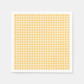 SERVIETTE EN PAPIER PAYS RUSTIQUE JAUNE EN VICHY NAPKIN (Devant)