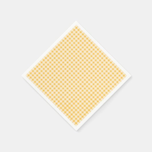 SERVIETTE EN PAPIER PAYS RUSTIQUE JAUNE EN VICHY NAPKIN (Coin)