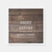 Serviette En Papier Pays Rustique La Nuit Avant Le Mariage (Devant)