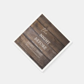 Serviette En Papier Pays Rustique La Nuit Avant Le Mariage (Coin)