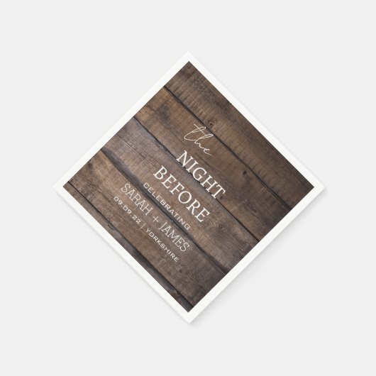 Serviette En Papier Pays Rustique La Nuit Avant Le Mariage (Coin)