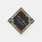 Serviette En Papier Pays rustique Noël Mariage d'hiver (Coin)