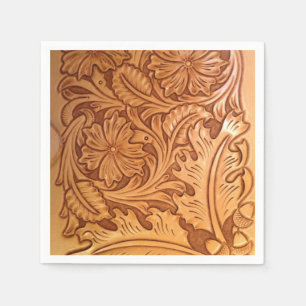 Serviette En Papier Pays rustique style sud-ouest cuir occidental