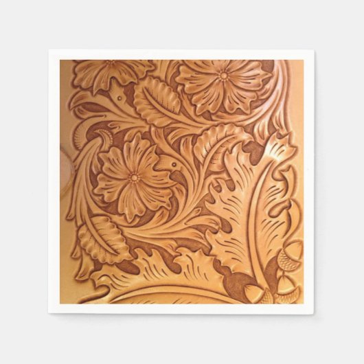 Serviette En Papier Pays rustique style sud-ouest cuir occidental (Devant)