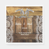 Serviette En Papier Pays Rustique Western Mariage Papier Napkin (Devant)