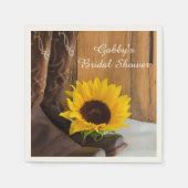 Serviette En Papier Pays Sunflower Fête des mariées Ouest (Devant)