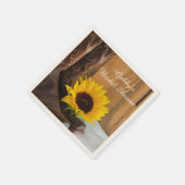 Serviette En Papier Pays Sunflower Fête des mariées Ouest (Coin)