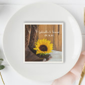 Serviette En Papier Pays Sunflower Mariage Ouest