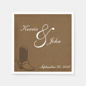 Serviette En Papier Pays Thème Mariage Papier Napkins (Devant)