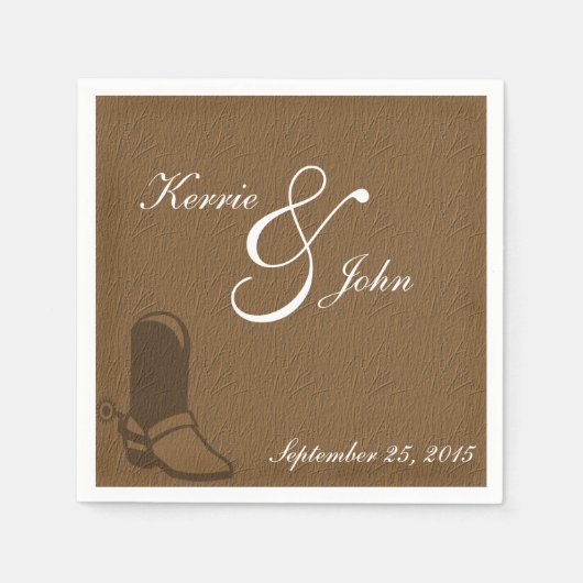 Serviette En Papier Pays Thème Mariage Papier Napkins (Devant)