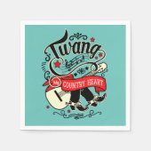 Serviette En Papier Pays Twang rouge/noir ID464 (Devant)