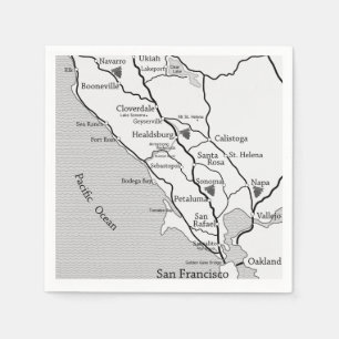 Serviette En Papier Pays viticole Sonoma / Napa