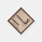 Serviette En Papier Pays Western Barbed Wire Mariage Napkin (Coin)