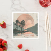 Serviette En Papier Paysage Abstrait de Boho (1) (En situation)