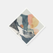 Serviette En Papier Paysage Abstrait de Boho (2) (Coin)