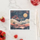 Serviette En Papier Paysage Abstrait de Boho (24) (En situation)