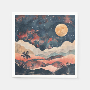 Serviette En Papier Paysage Abstrait de Boho (24)
