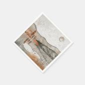 Serviette En Papier Paysage Abstrait de Boho (3) (Coin)