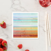Serviette En Papier Paysage Abstrait et vos mots (En situation)