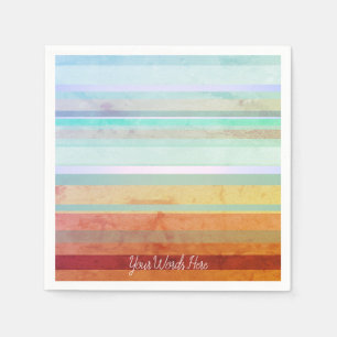 Serviette En Papier Paysage Abstrait et vos mots