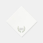 Serviette En Papier Paysage agricole | Mariage de nom personnalisé (Coin)