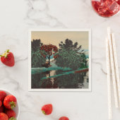 Serviette En Papier PAYSAGE ALIEN, ARBRES, HYPERION LAGON Sci Fi (En situation)