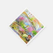 Serviette En Papier Paysage aquarelle (Coin)