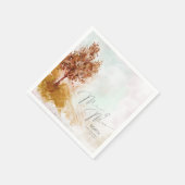 Serviette En Papier Paysage aquarelle M. & Mme. Automne Gold ID786 (Coin)