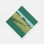 Serviette En Papier Paysage Campagnard Vert (Coin)