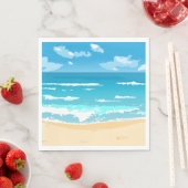 Serviette En Papier Paysage côtier tropical d'Ocean Beach (En situation)
