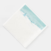 Serviette En Papier Paysage De Forêt D'Hiver Neige Avec Des Épinettes (Coin)